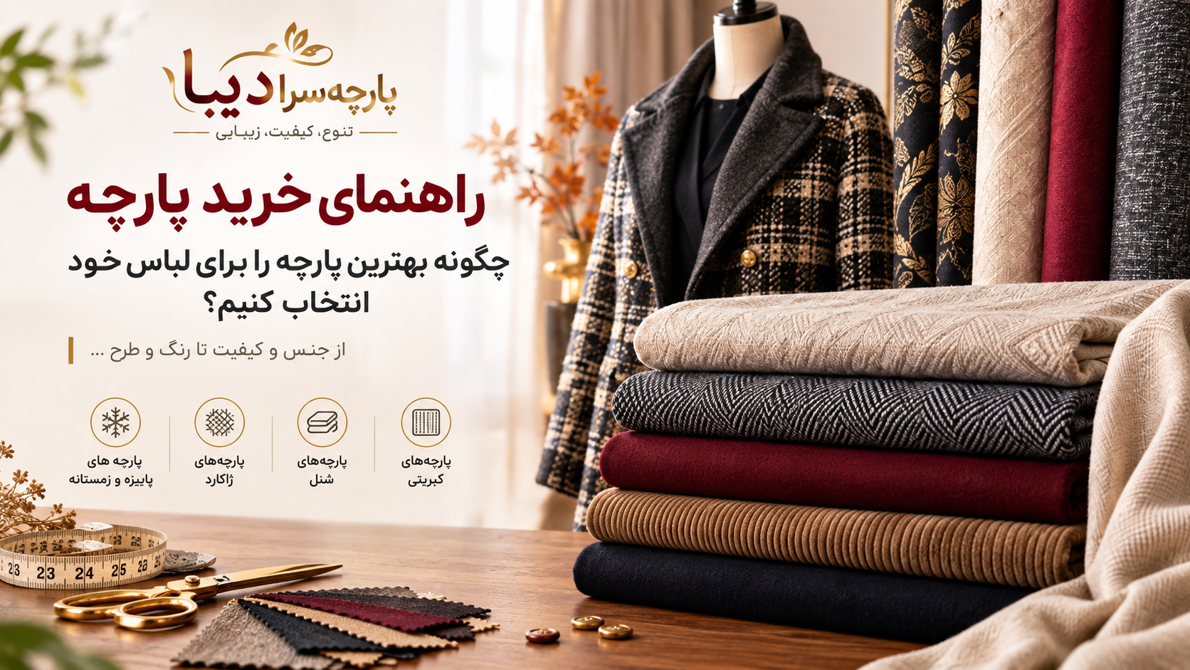 راهنمای خرید پارچه؛ چگونه بهترین پارچه را برای لباس خود انتخاب کنیم؟